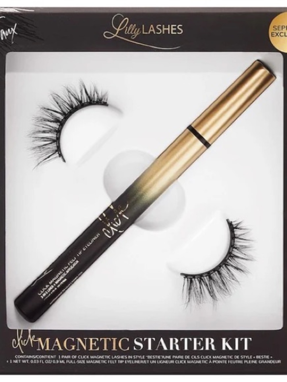 Lilly Lashes Magnetic Starter Kit - Black & Gold